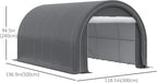 Outsunny 10' x 16' Carport, Heavy Duty Portable Garage Storage Tent - Image 7