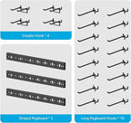 CCCEI 3 Modular Pegboard Strip Storage, Metal Peg Slat Wall Mount - Image 3