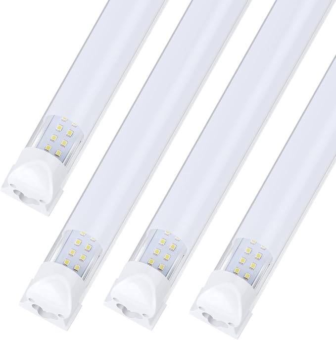 12 Pack, Led Shop Lights, 8FT Led Shop Light, 100W 6000K 15000LM Clear White - Image 2