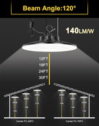 UFO LED High Bay Light, 240W/200W/150W Adjustable, UL & DLC Listed - Image 8