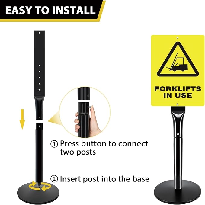 Parking Sign Stand with Base - Image 5