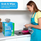 GLIMGLINT Microfiber Cleaning Cloth, 100 Pack Cleaning Rags, Ultra Absorbent - Image 3