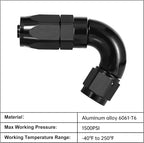 EVIL ENERGY 4AN 120 Degree One Piece Full Flow Hose End Fitting Swivel - Image 3
