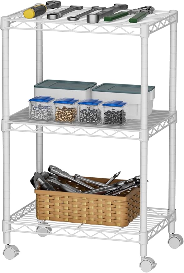 SINGAYE 3 Small Wire Shelves Kitchen Pantry Close Home Organizers and Storage - Image 8