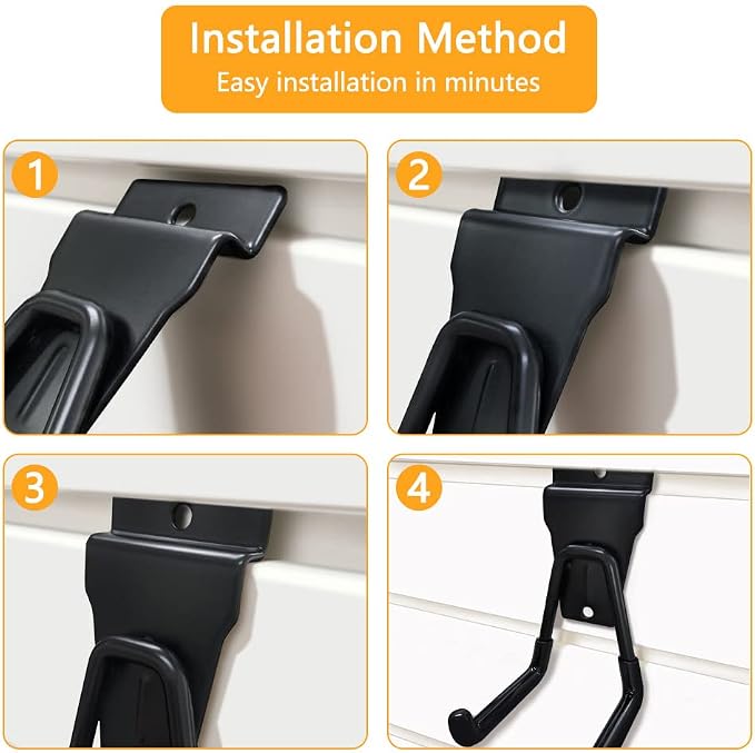 Slatwall Hooks Heavy Duty Slatwall Accessories Small J Hooks Garage Slat Wall - Image 7