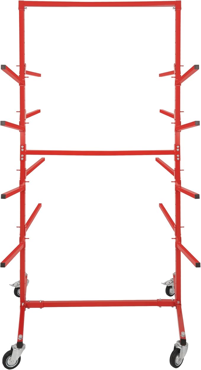 KUAFU Mobile Bumper Storage Rack w/Adjustable Shelving Auto Body Parts - Image 9