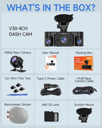 Dash Cam Front and Rear, 360 Dgree View 4 Channel Dash Camera - Image 8