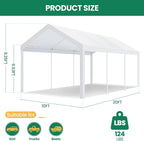 COBIZI Carport Canopy 12x20 Heavy Duty Car Tent Garage, Galvanized Frame Car - Image 5