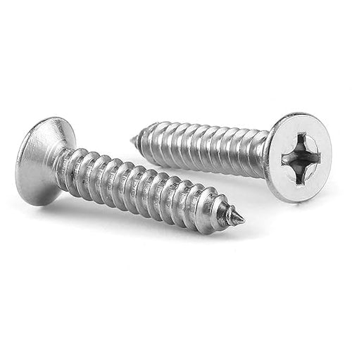 #10 x 3/4" Wood Screw 100Pcs 18-8 Stainless Steel Screws Flat Head Phillips by SGTZH