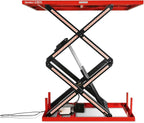 2200 lbs Capacity Stationary Powered Hydraulic Double Scissor Lift Table by MechMaxx