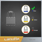 LanuBe Lock Laminated keyed Padlock, keyed Alike Locks, Normal Shackle - Image 7