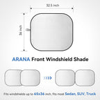 ARANA Car Windshield Sun Shade 2 Pack丨240T Thickened Front Window Sunshades - Image 2