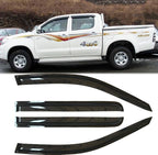 4pcs Outside Mount Style Dark Smoke Window Rain Guards Durable Side Wind by Deebior