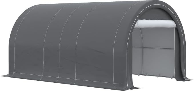 Outsunny 10' x 16' Carport, Heavy Duty Portable Garage Storage Tent - Image 8