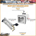 61572 | 2 Pack, Keyed Alike, Receiver Locks - Image 2