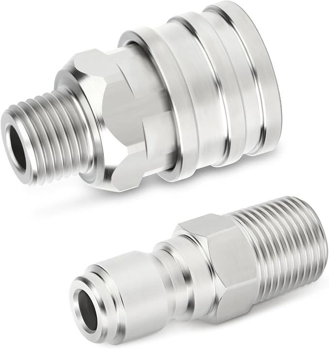 TAISHER 4PCS 304 Stainless Steel Pressure Washer Adapter Kit, Quick Connect - Image 6
