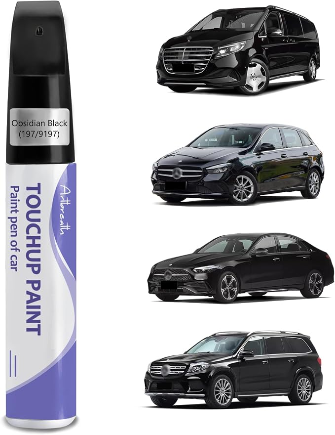Touch Up Paint for Mercedes Benz Obsidian Black-Exact Match–Chips and Nicks by Artbreath