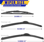 3 wipers Replacement for 1997-2001 Honda CR-V CRV, Windshield Wiper Blades - Image 2