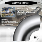 Cotonake OD 5 Inch 90 Degree SS304 Stainless Steel Bend Tube Exhaust Elbow Pipe - Image 5