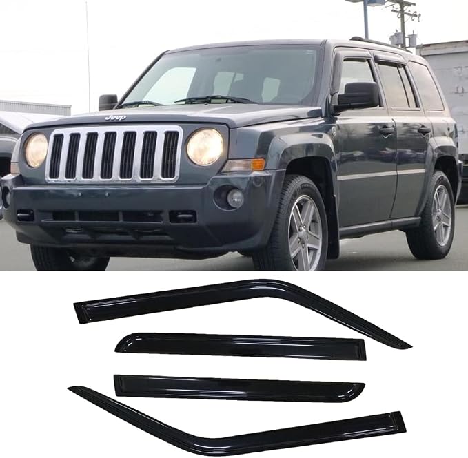 Side Window Wind Deflector, Window Visor fit by Puermto