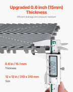 VEVOR Interlocking Drainage Mat, 12” x 12” Modular Interlocking Cushion - Image 3