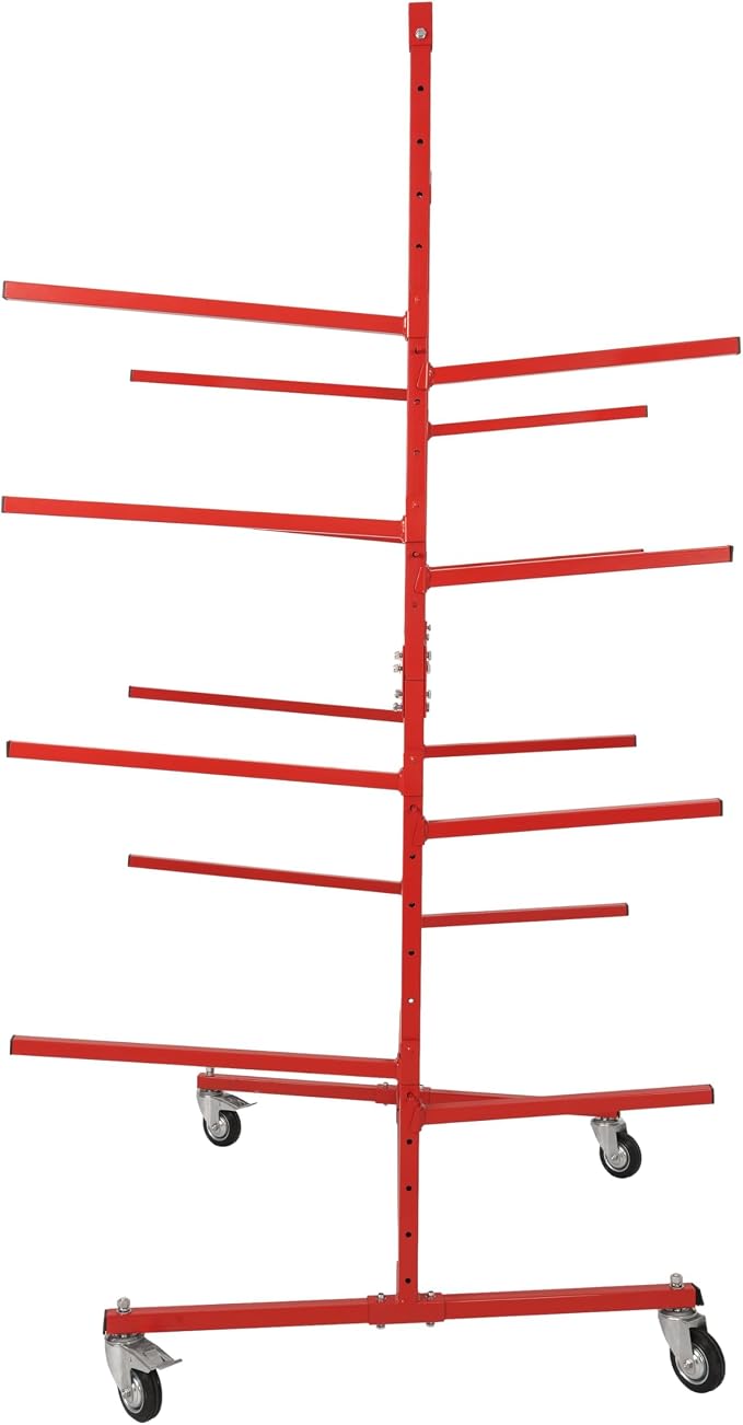 KUAFU Mobile Bumper Storage Rack w/Adjustable Shelving Auto Body Parts - Image 8