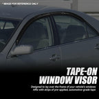 Auto Dynasty 4Pcs Carbon Fiber Pattern Window Visors Compatible - Image 3