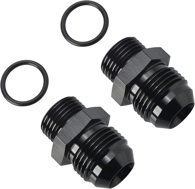 10AN Male Flare to 8AN ORB O-ring Boss Fuel Pump Rail Adapter Fitting Aluminum - Image 3