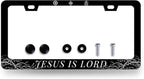 Jesus is Lord License Plate Frame Christian License Plate Holder Stainless by RNKATIH