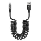 AGVEE 2 Pack 3ft Coiled Short USB to USB-C Charging Cable 3A Fast Charger Cord by AGVEE