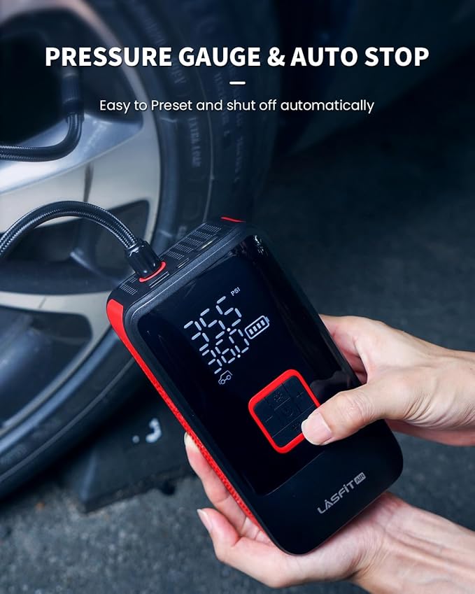 LASFIT TK1 Tire Inflator Portable Air Compressor 150PSI Tire Inflator 12000mAH - Image 6