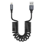 AGVEE 3ft Coiled Short USB to Lightning Charging Cable 3A Fast Charger Cord in by AGVEE