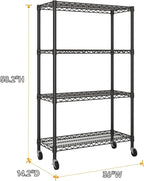 SINGAYE 4 Garage Heavy Duty Shelving Unit Kitchen Pantry Close Home Organizers - Image 3