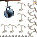 10 Pcs Zinc Alloy Ceiling Double Hook Cabinet Wardrobe Coat Towel Hat Hook by FanSiVoKe