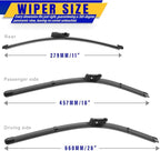 3 wipers Replacement for 2015-2021 VW Volkswagen Golf/2015-2020 VW - Image 2