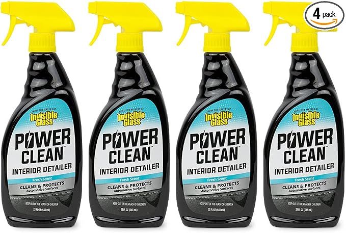 Invisible Glass 92024-4PK Power Clean Automotive Interior Detailer Cleaner by InvisibleGlass