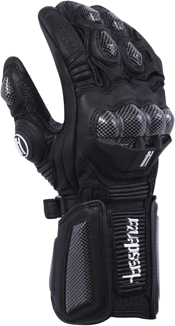 Harssidanzar Leather Motorcycle Gloves - Image 5