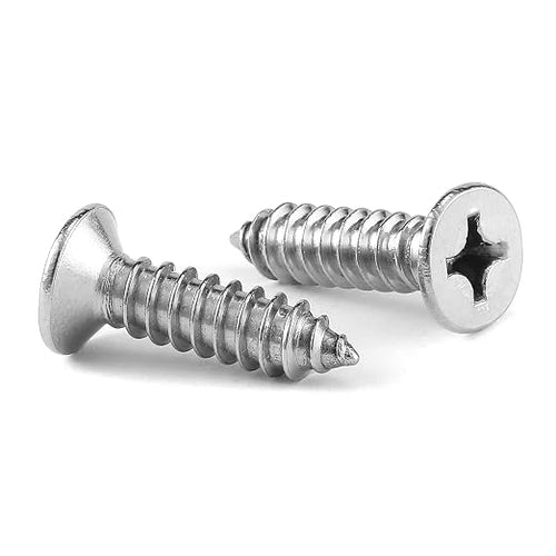 #14 x 5/8" Wood Screw 100Pcs 18-8 Stainless Steel Screws Flat Head Phillips by SGTZH
