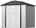 Greesum 8×6FT Outdoor Storage Shed, Metal Patio Storaged Sheds - Image 6