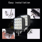 2PACK 48W LED Work Lights 12/24 Volt 5500LMS 4.3INCH Wide Ultra Bright Square - Image 4