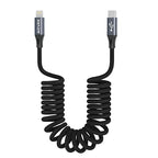AGVEE 2 Pack 3ft Coiled Short USB-C to Lightning Charging Cable 30W PD Fast by AGVEE