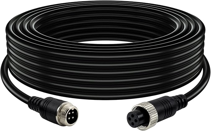 50FT Car 4-Pin Aviation Video Extension Cable，15m Car Video Extension Cable by Lonlonty