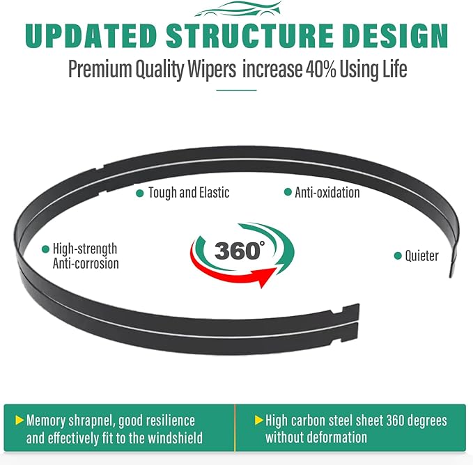 18" 18" 11" Windshield Wiper Blades Replacement - Image 6