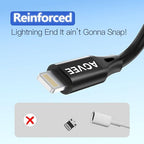 AGVEE 2 Pack 5ft Coiled Short USB-C to Lightning Charging Cable 30W PD Fast - Image 6