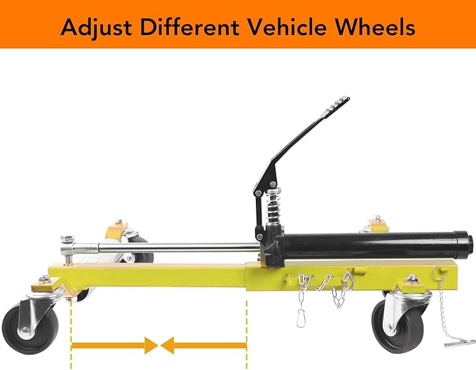 4 Pcs Car Wheel Dolly with Hydraulic Tire Jack, 1500LBS Capacity Trailer Dolly - Image 5