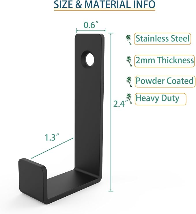 Hooks for Hanging Stainless Steel Heavy Duty Coat Hook Wall Hooks Robe Hanger - Image 3