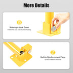 23In Q195 Iron Pipe Safety Bollard Yellow & Red Parking Barrier, Automatic - Image 4