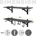 2 Pack Heavy Duty Garage Wall Shelving, Holds 200 lbs Each, Garage Shelving - Image 3