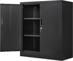 Metal Storage Cabinet, 36.2" H Locking Storage Cabinet by Wanfu