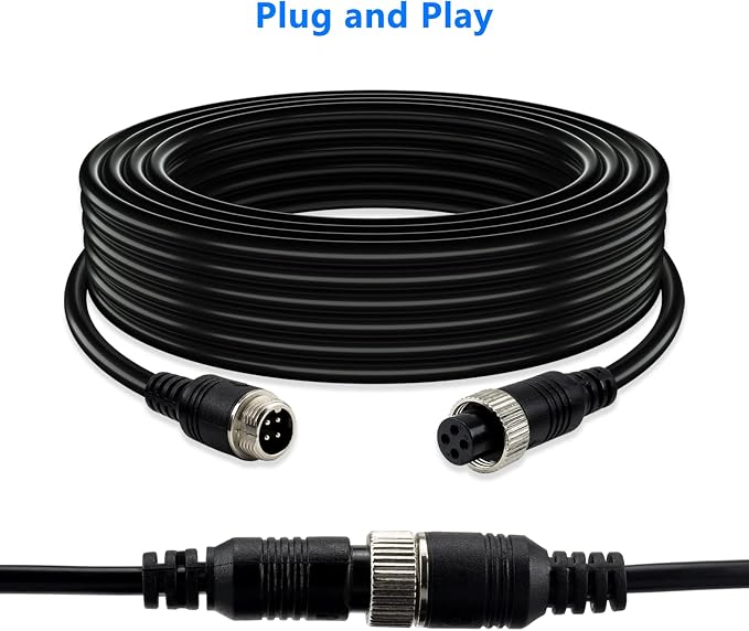 50FT Car 4-Pin Aviation Video Extension Cable，15m Car Video Extension Cable - Image 6